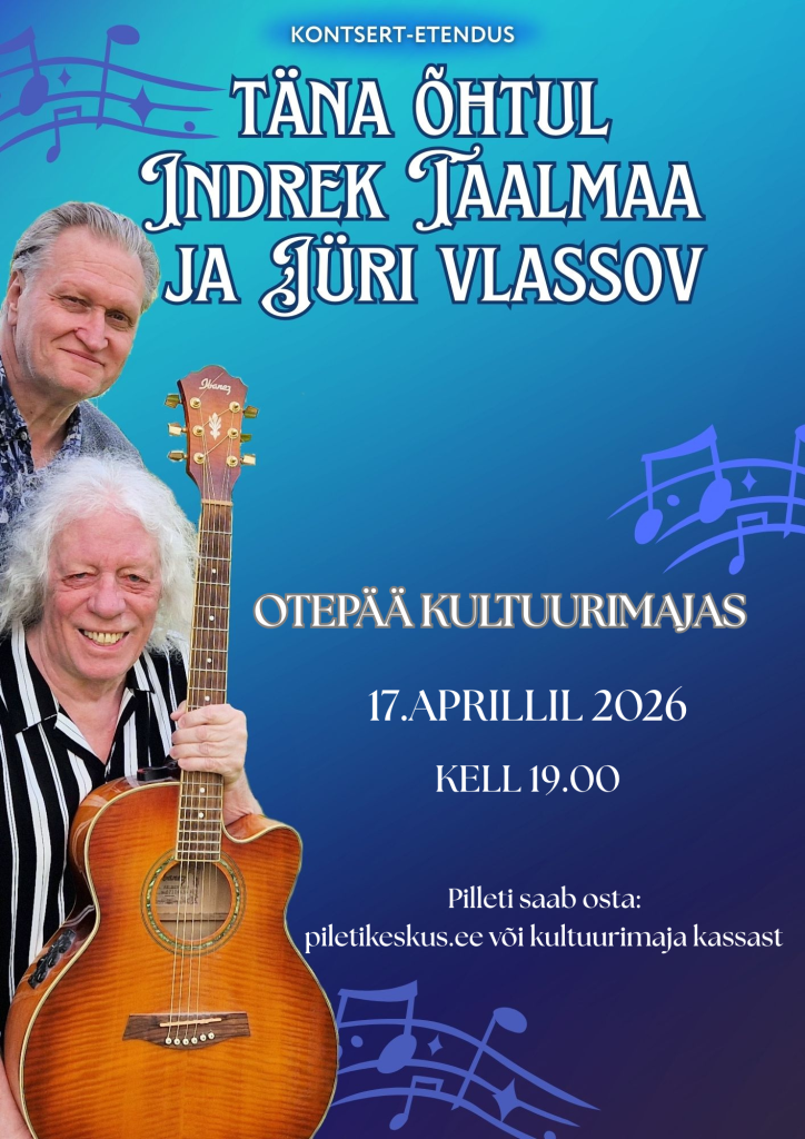 Täna õhtul Indrek Taalmaa ja Jüri Vlassov