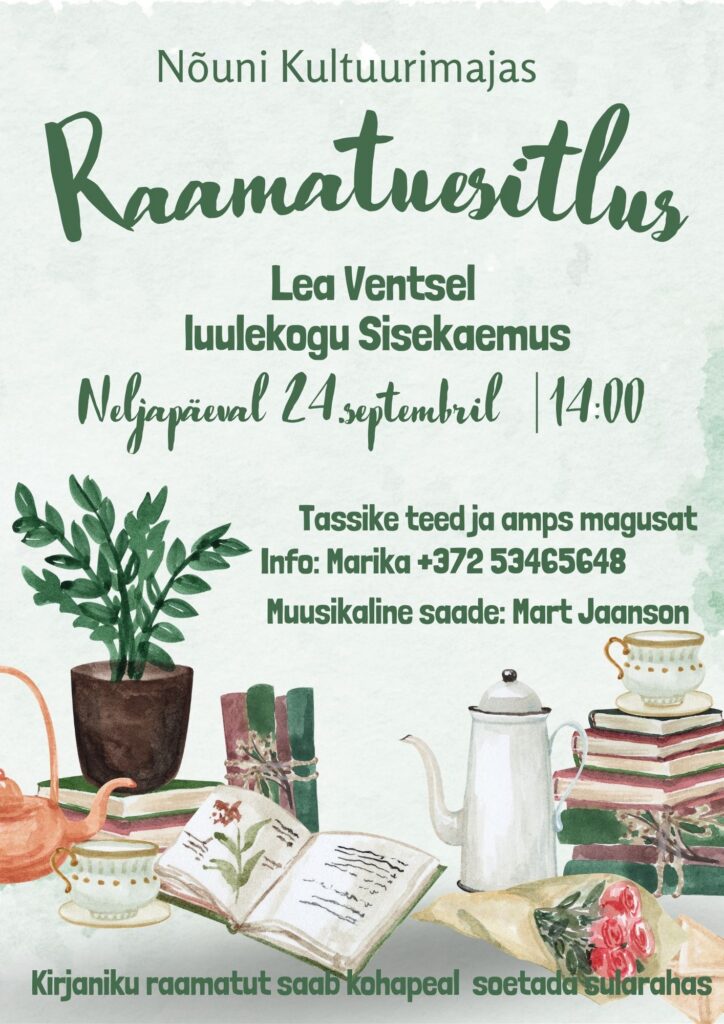 Lea Ventsel luulekogu esitlus