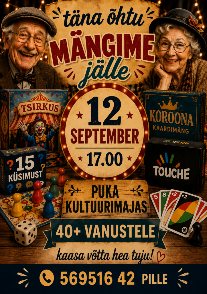 Lauamängude õhtu täiskasvanutele