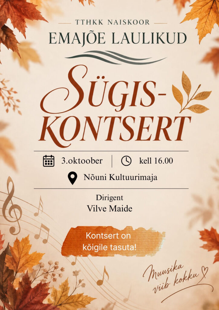 Sügiskontsert – Emajõe Laulikud
