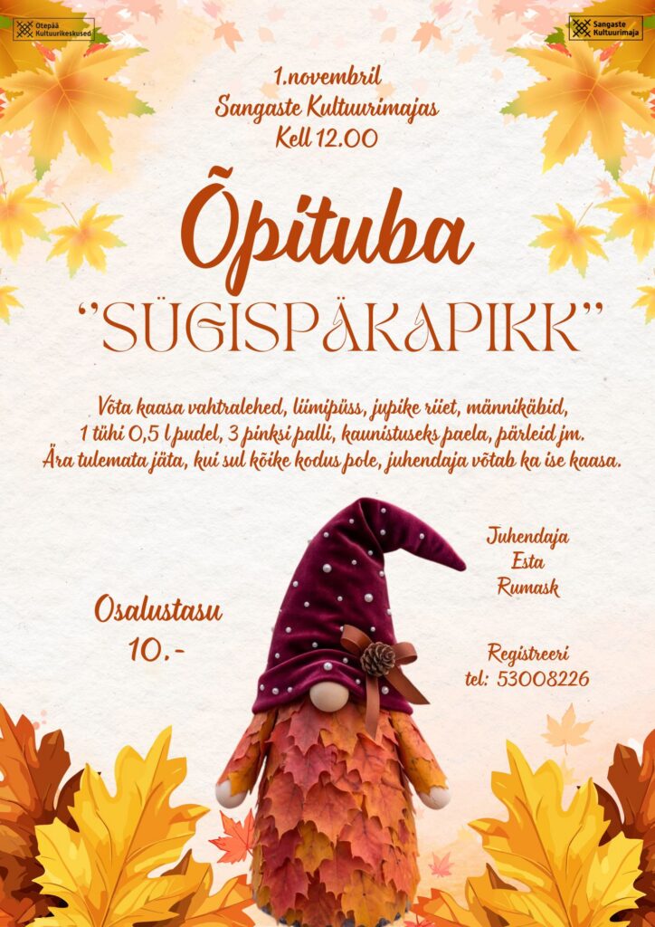 Õpituba ”Sügispäkapikk”